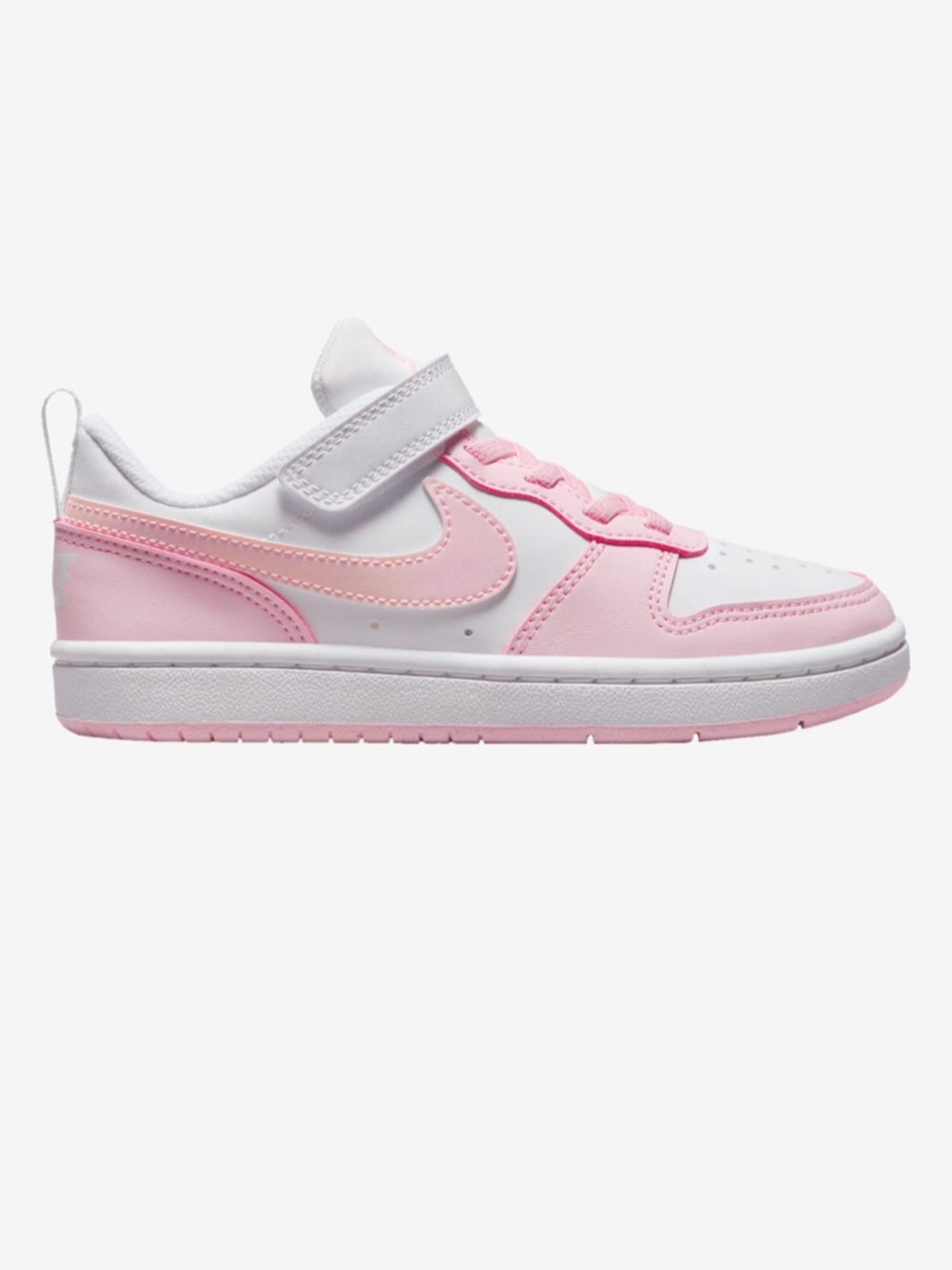 NWT Nike Court Borough Pink Foam White Sz 1Y Girls Low PE Run Sneakers Fit 1.5Y - Picture 4 of 11